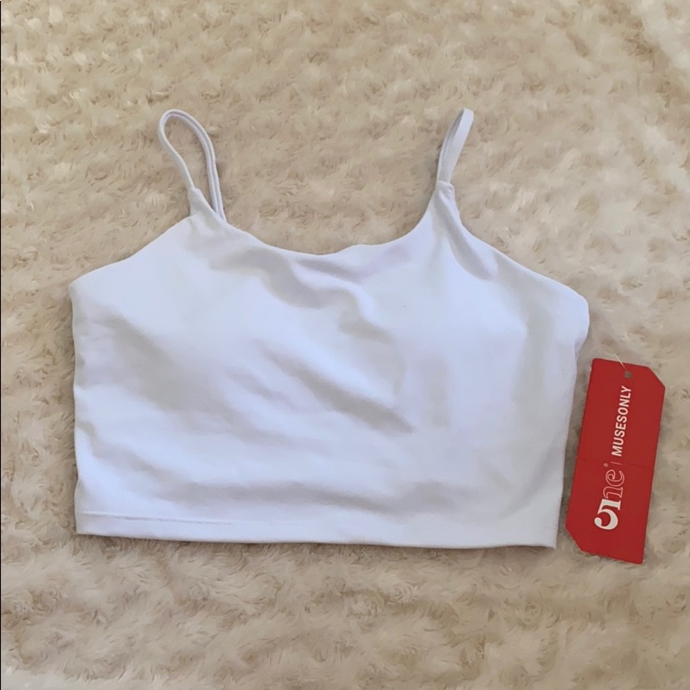 Workout tank with bra